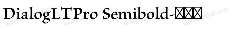 DialogLTPro Semibold字体转换